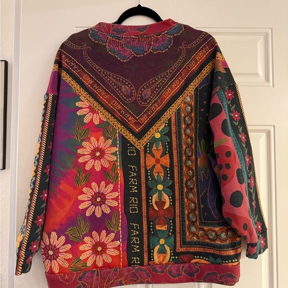 Farm Rio Mixed Scarves Sweatshirt - Picture 5 of 6